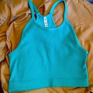 Scoop neck rubbed bralette 🩵